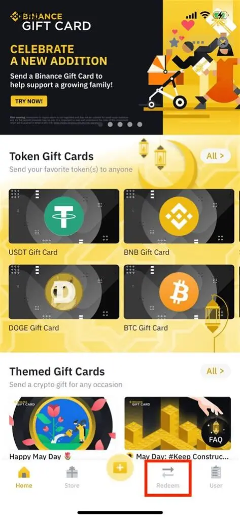 Can İ Redeem Gift Card On Binance